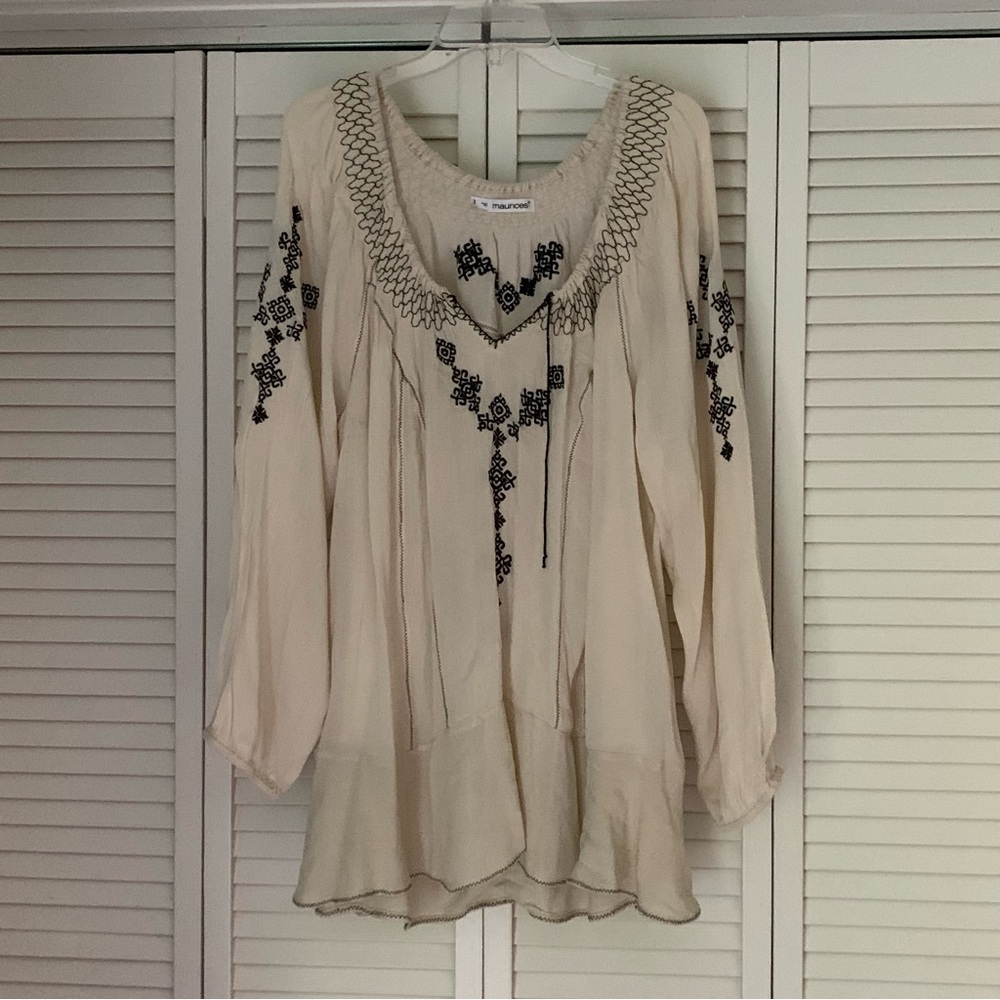 Maurice’s Plus long-sleeve peasant blouse
